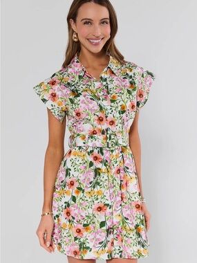 NWT! Avara Elsie Multi Floral Short Dress - M